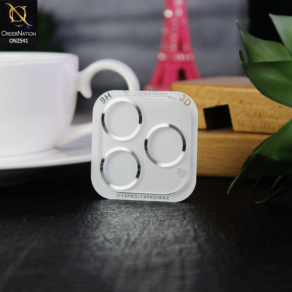 iPhone 14 Pro Protector - Silver - Aura Color Circles Camera Lens Protector