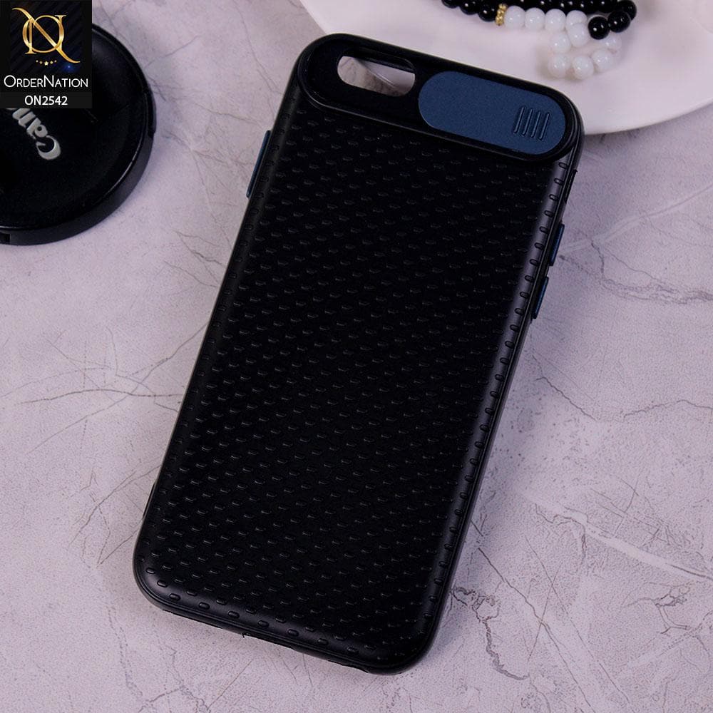 iPhone 6S / 6 - Blue - New Style Dotted Texture Camera Slider Back Soft Case