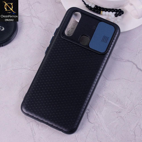 Vivo Y17 - Blue - New Style Dotted Texture Camera Slider Back Soft Case