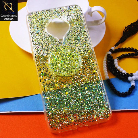 Vivo S1 Pro Cover - Design 2 - New Fashion Bling Not Moving Glitter Soft Case With Pop Shocket - Glitter Does Not Move