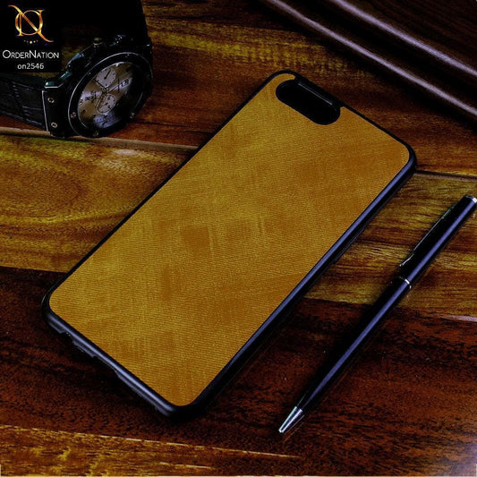 Oppo A12e Cover - Light Brown - New Design Jeans Texture Leather Soft Case
