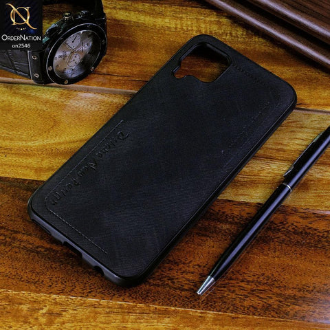 Huawei Nova 7i Cover - Black - New Design Jeans Texture Leather Soft Case