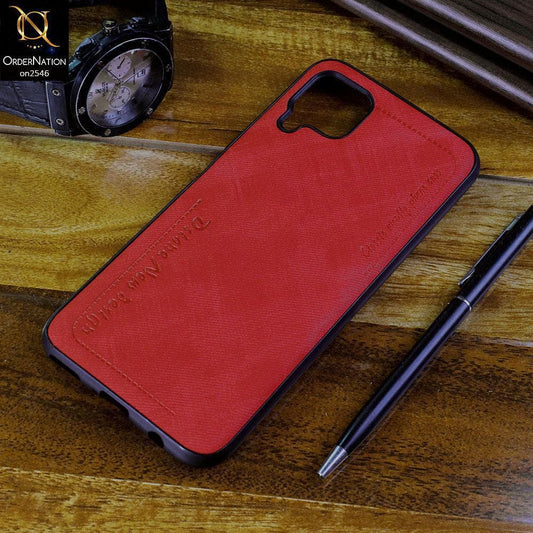 Huawei Nova 7i Cover - Red - New Design Jeans Texture Leather Soft Case