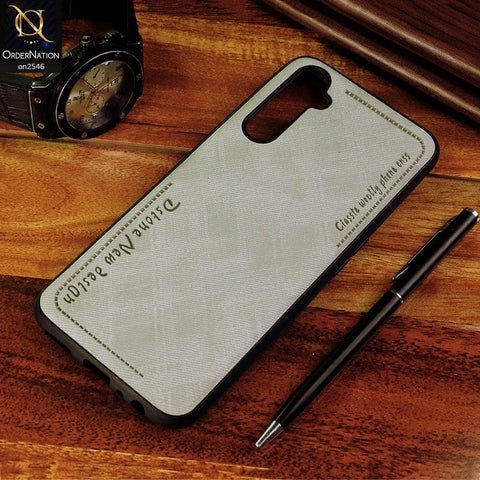 Realme 6 Pro Cover - Gray - New Design Jeans Texture Leather Soft Case