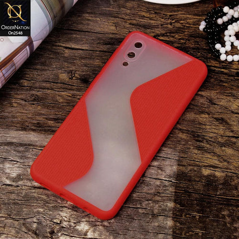 Samsung Galaxy A02 - Red - New Ziggy Line Wavy Style Soft Case