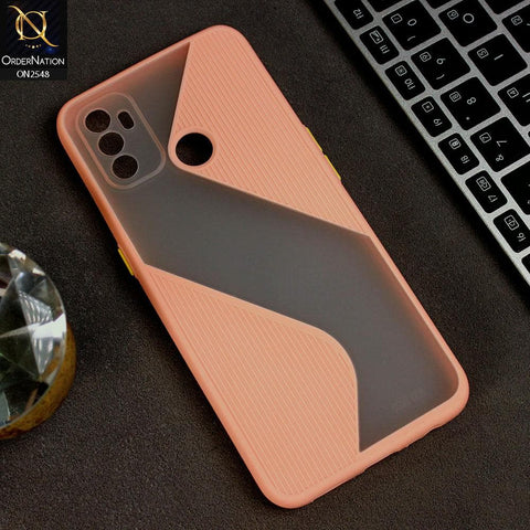 Oppo A53s Cover - Pink - New Ziggy Line Wavy Style Soft Case