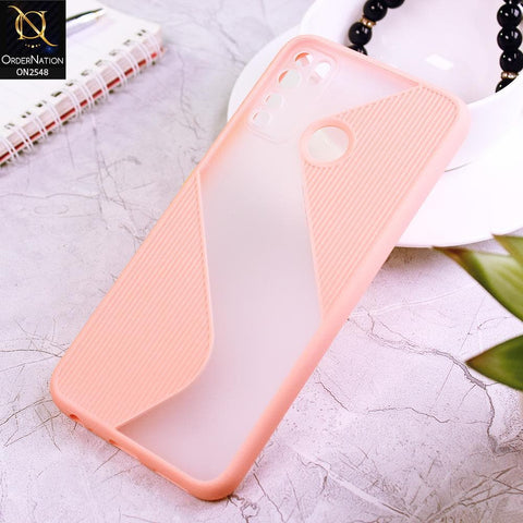 Tecno Camon 15 Cover - Pink - New Ziggy Line Wavy Style Soft Case