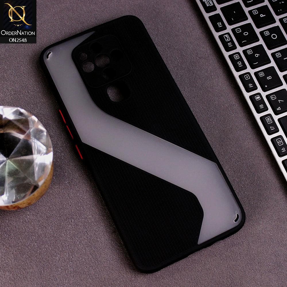Tecno Camon 16 Pro Cover - Black - New Ziggy Line Wavy Style Soft Case