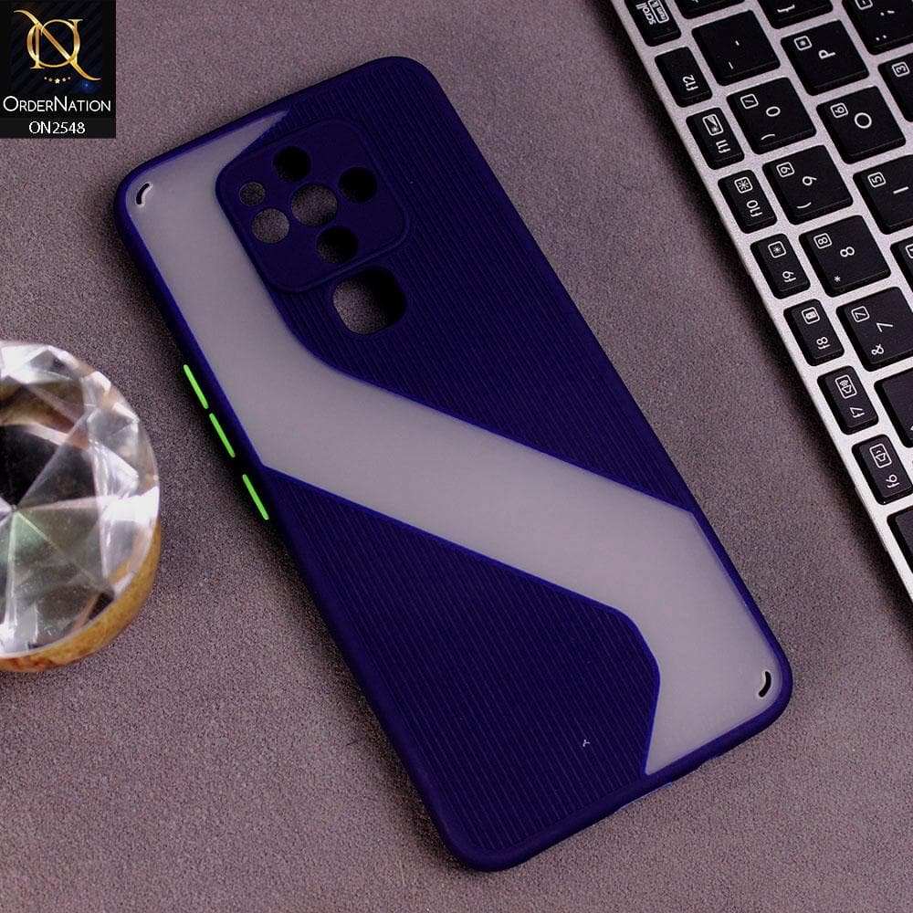 Tecno Camon 16 Pro Cover - Blue - New Ziggy Line Wavy Style Soft Case