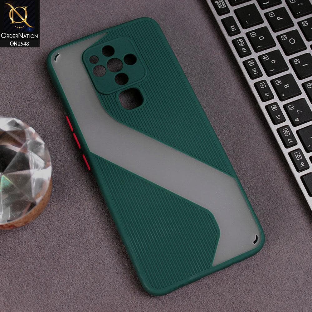 Tecno Camon 16 Pro Cover - Green - New Ziggy Line Wavy Style Soft Case