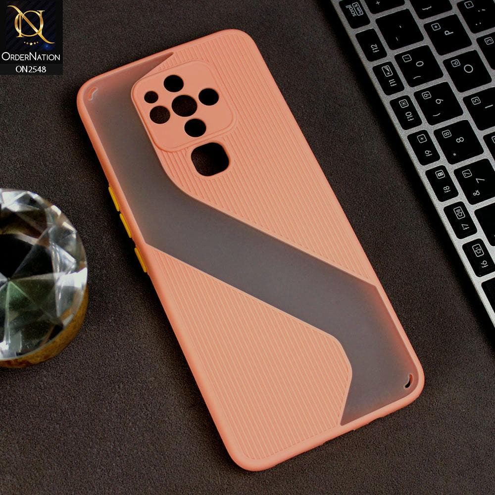 Tecno Camon 16 Pro Cover - Pink - New Ziggy Line Wavy Style Soft Case