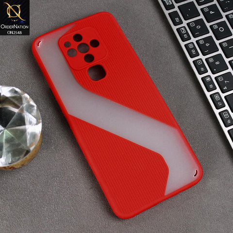 Tecno Camon 16 Pro Cover - Red - New Ziggy Line Wavy Style Soft Case
