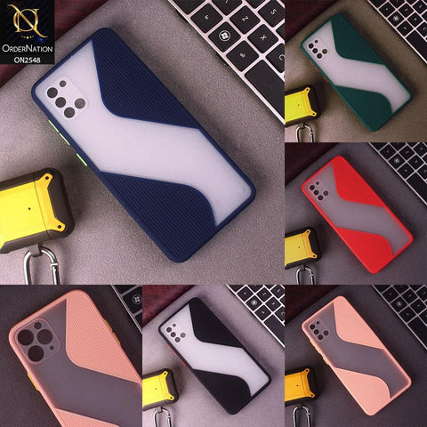 Oppo A3s Cover - Red - New Ziggy Line Wavy Style Soft Case