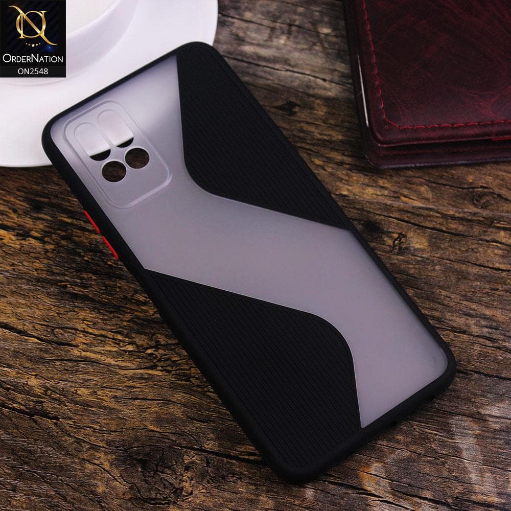 Infinix Note 8i Cover - Black - New Ziggy Line Wavy Style Soft Case