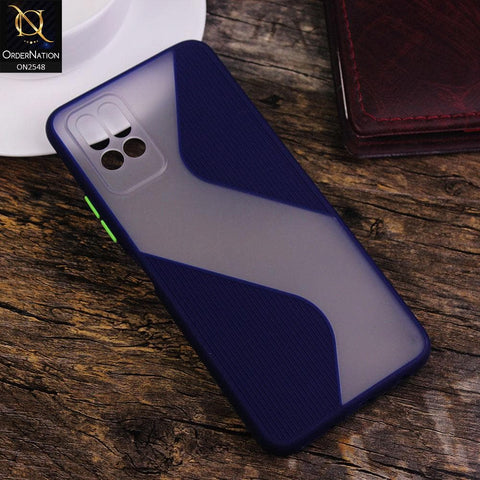 Infinix Note 8i Cover - Blue - New Ziggy Line Wavy Style Soft Case