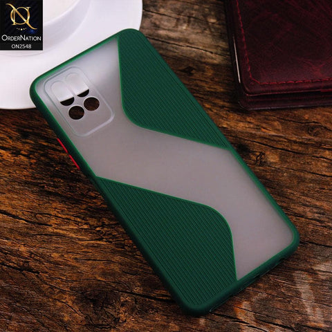 Infinix Note 8i Cover - Green - New Ziggy Line Wavy Style Soft Case