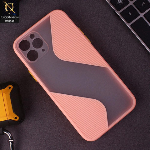iPhone 11 Pro Cover - Pink - New Ziggy Line Wavy Style Soft Case