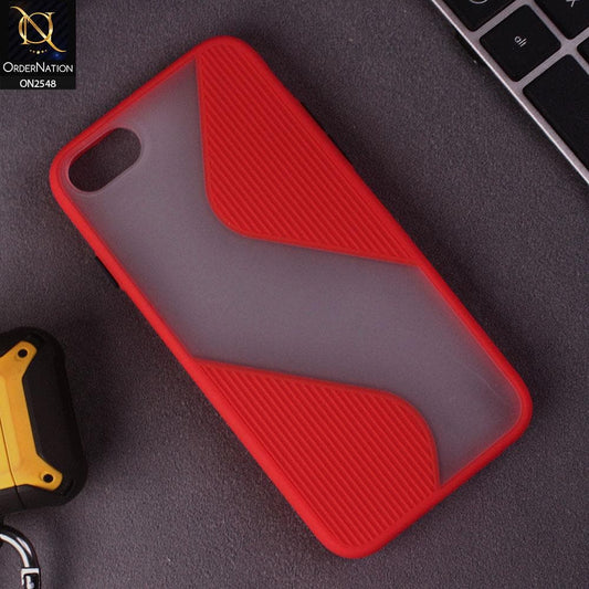 iPhone 6S / 6 Cover - Red - New Ziggy Line Wavy Style Soft Case
