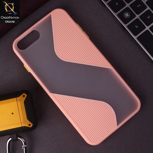 iPhone 8 Plus / 7 Plus Cover - Pink - New Ziggy Line Wavy Style Soft Case