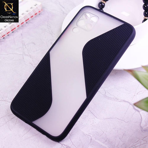 Huawei P40 lite Cover - Black - New Ziggy Line Wavy Style Soft Case