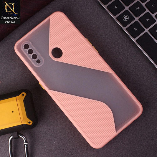 Oppo A31 Cover - Pink - New Ziggy Line Wavy Style Soft Case