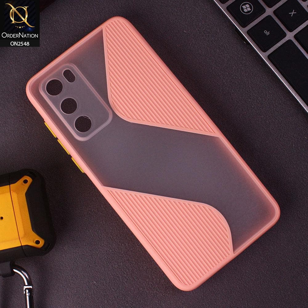 Huawei P40 Cover - Pink - New Ziggy Line Wavy Style Soft Case
