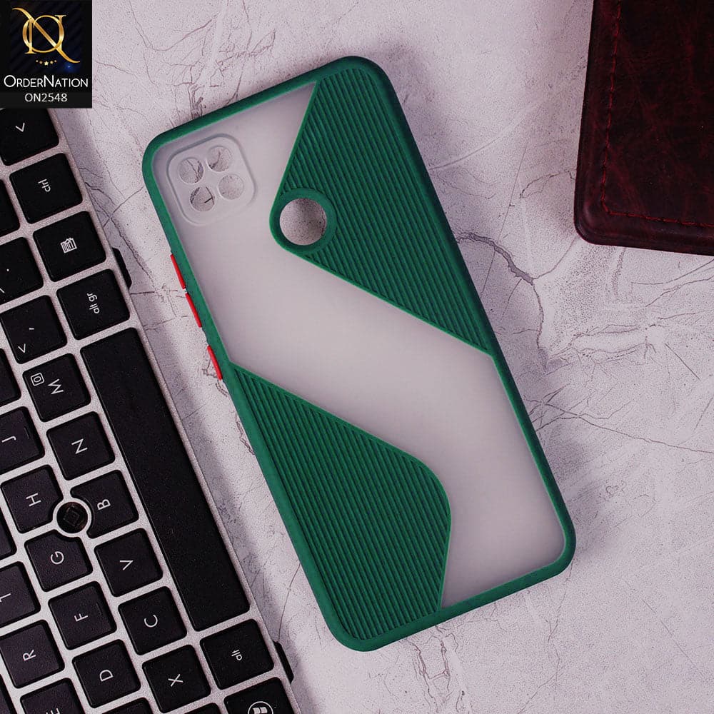 Xiaomi Redmi 9C Cover - Green - New Ziggy Line Wavy Style Soft Case