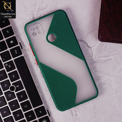 Xiaomi Redmi 9C Cover - Green - New Ziggy Line Wavy Style Soft Case