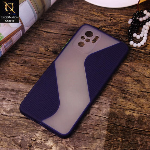 Xiaomi Redmi Note 10 4G - Blue - New Ziggy Line Wavy Style Soft Case