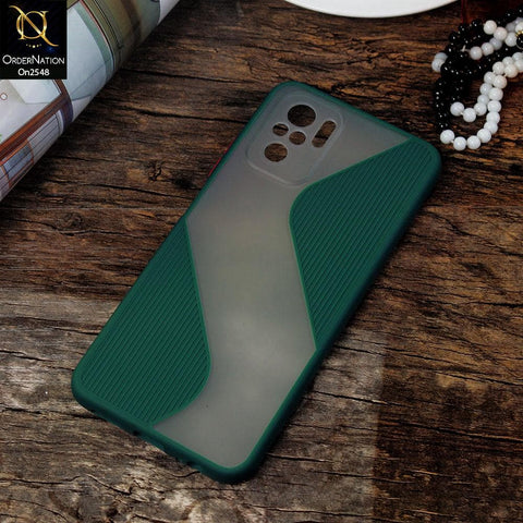 Xiaomi Redmi Note 10 4G - Green - New Ziggy Line Wavy Style Soft Case