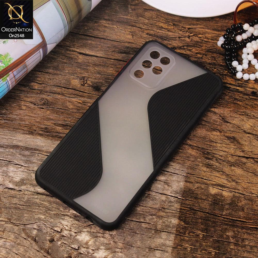 Samsung Galaxy A12 - Black - New Ziggy Line Wavy Style Soft Case