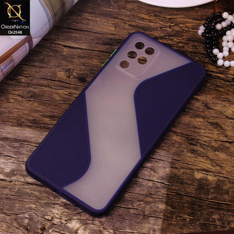 Samsung Galaxy A12 - Blue - New Ziggy Line Wavy Style Soft Case