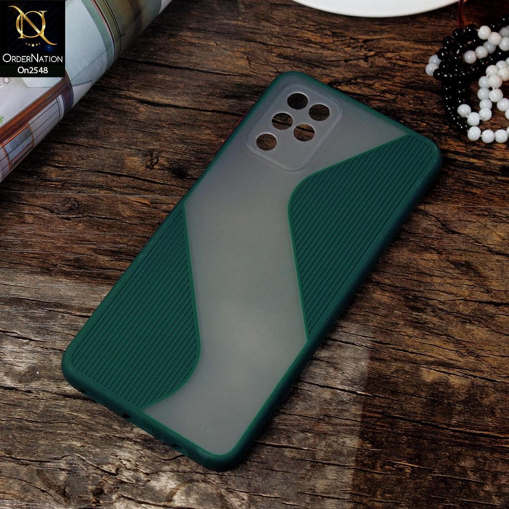 Samsung Galaxy A12 - Green - New Ziggy Line Wavy Style Soft Case