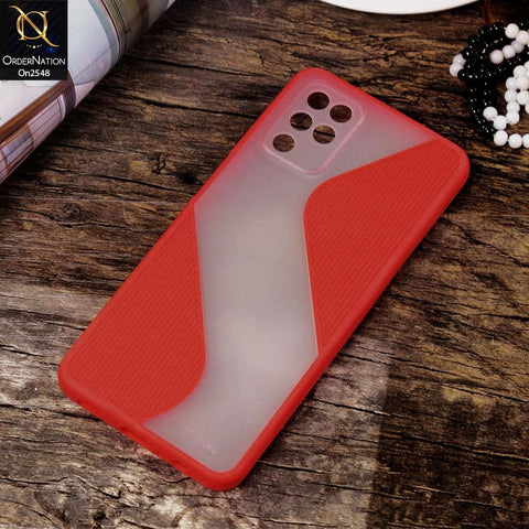 Samsung Galaxy A12 - Red - New Ziggy Line Wavy Style Soft Case