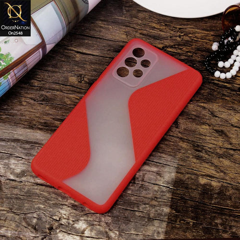 Samsung Galaxy A52 - Red - New Ziggy Line Wavy Style Soft Case