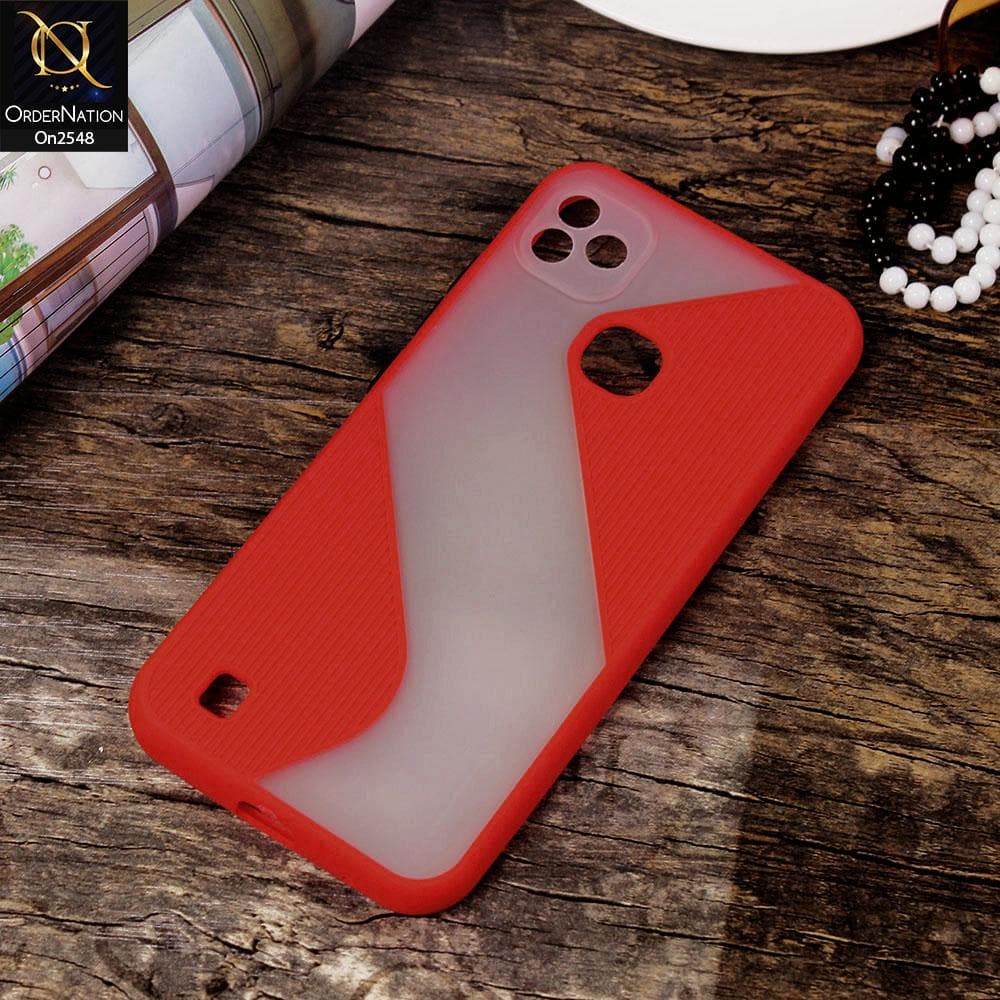 Infinix Smart HD 2021 - Red - New Ziggy Line Wavy Style Soft Case