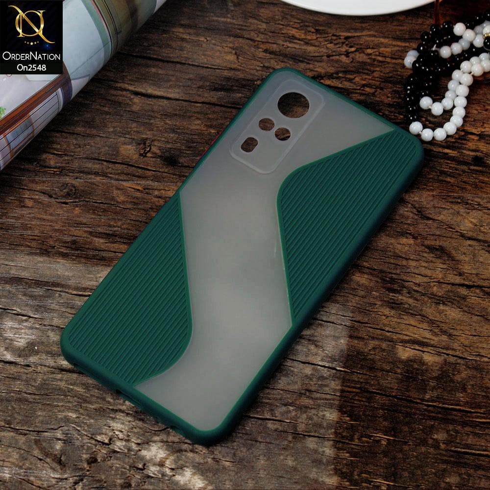 Vivo Y51 (2020 December) - Green - New Ziggy Line Wavy Style Soft Case