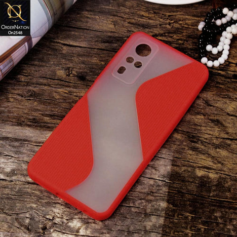 Vivo Y51 (2020 December) - Red - New Ziggy Line Wavy Style Soft Case
