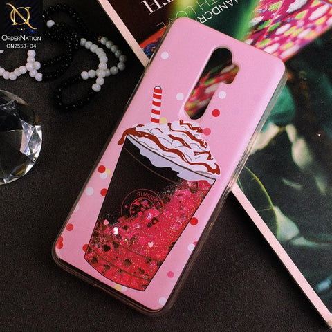 Oppo A5 2020 Cover - Design 4 - New Stylish Ice Cream Shake 3D Moving Liquid Glitter Case