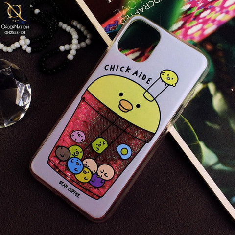 iPhone 11 Cover - Design 1 - New Stylish Ice Cream Shake 3D Moving Liquid Glitter Case