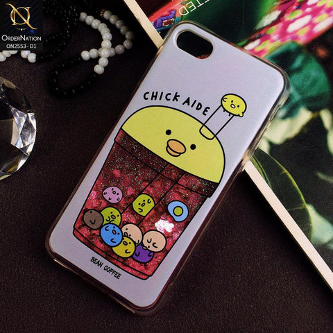 iPhone 8 / 7 Cover - Design 1 - New Stylish Ice Cream Shake 3D Moving Liquid Glitter Case