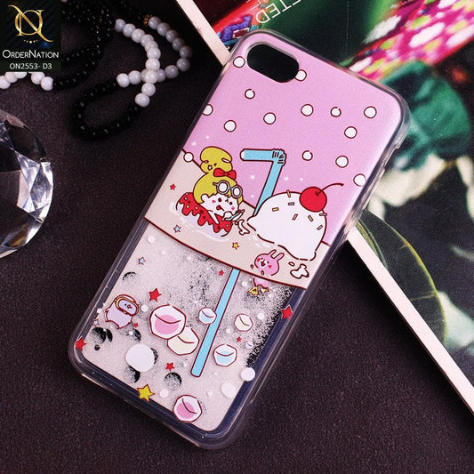 iPhone 8 / 7 Cover - Design 3 - New Stylish Ice Cream Shake 3D Moving Liquid Glitter Case