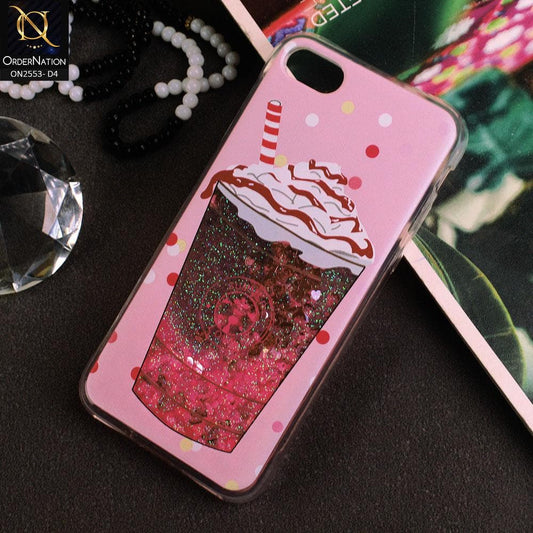 iPhone 8 / 7 Cover - Design 4 - New Stylish Ice Cream Shake 3D Moving Liquid Glitter Case