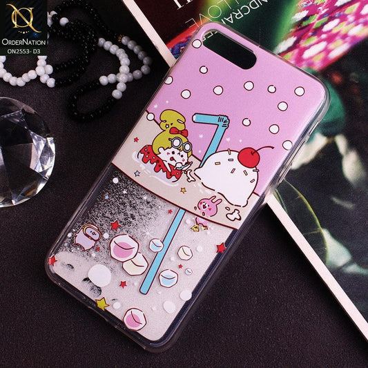 iPhone 8 Plus / 7 Plus Cover - Design 3 - New Stylish Ice Cream Shake 3D Moving Liquid Glitter Case