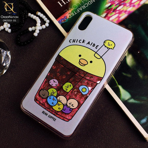 iPhone XS / X Cover - Design 1 - New Stylish Ice Cream Shake 3D Moving Liquid Glitter Case