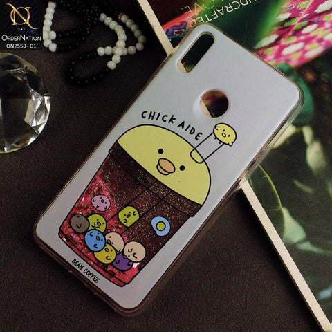 Huawei Y7 Prime 2019 / Y7 2019 / Y7 Pro 2019 Cover - Design 1 - New Stylish Ice Cream Shake 3D Moving Liquid Glitter Case