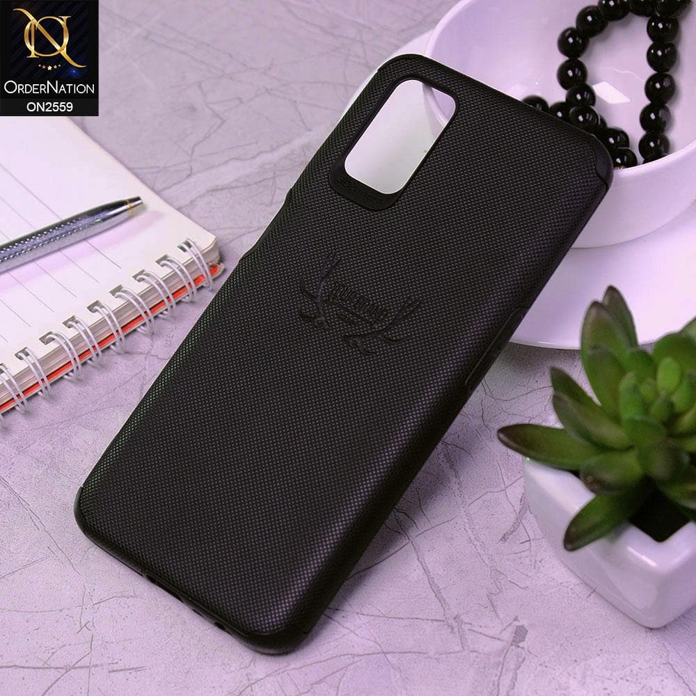Oppo A72 Cover - Black - New Dot Texture PU Leather Soft Case