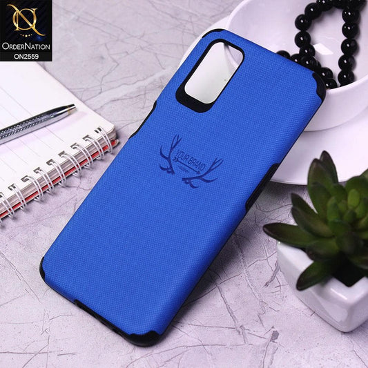 Oppo A92 Cover - Blue - New Dot Texture PU Leather Soft Case