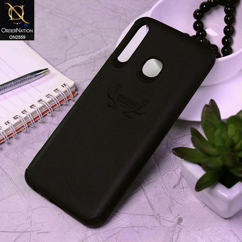 Infinix Hot 8 Cover - Black - New Dot Texture PU Leather Soft Case