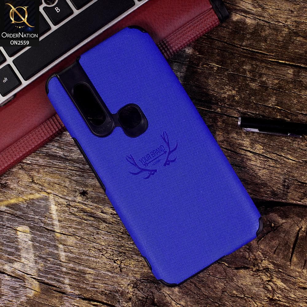 Infinix S5 Pro Cover - Blue - New Dot Texture PU Leather Soft Case